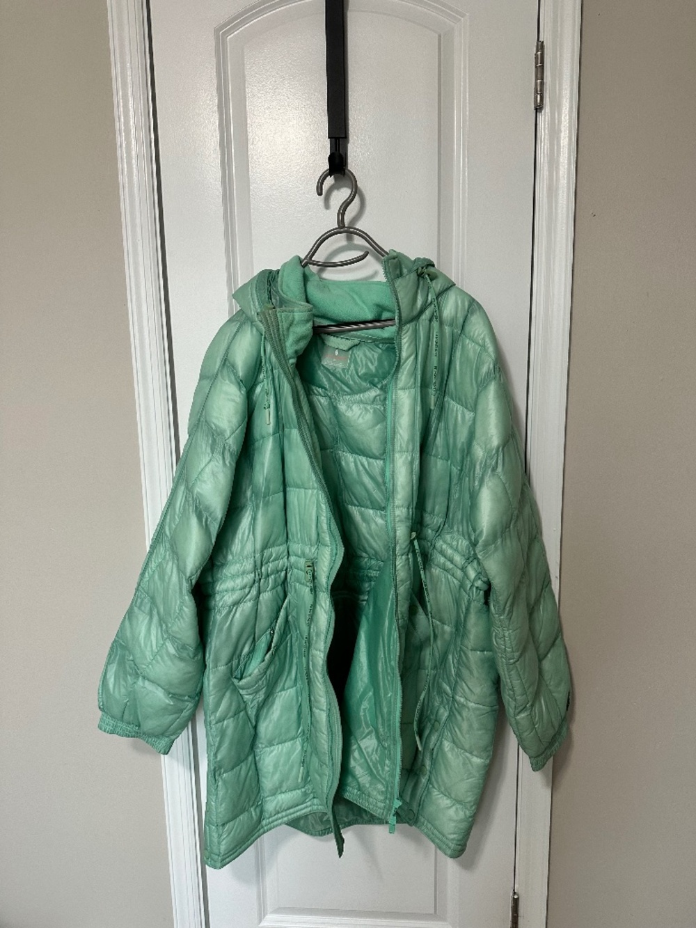 Free People Mint Green Quilted Puffer Jacket
